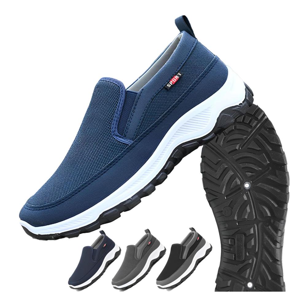 CNA Trop Herren Sneaker - Bequeme Slip-On Wanderschuhe mit Orthopädischer Fußgewölbeunterstützung und Atmungsaktivität