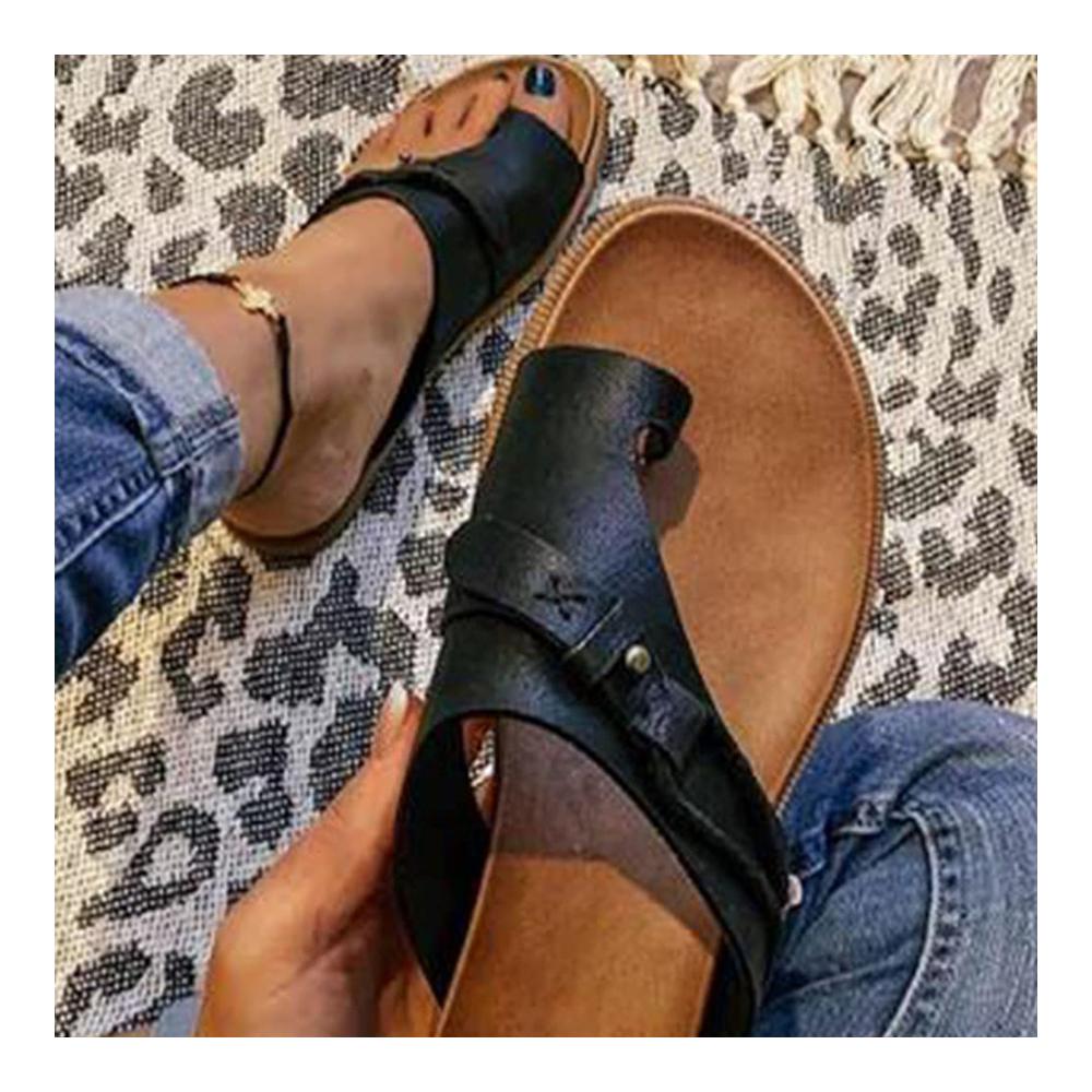 Orthopädische Zehentrenner Damen-Sandalen mit Arch Support | PVC Flip Flops für Sommer | Leichte Tanga Sandale mit Flacher Ferse