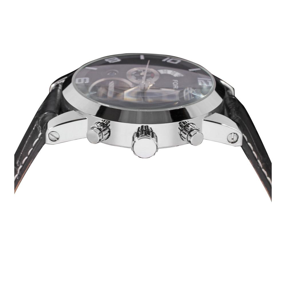 FORSINING Herrenuhr Luxuriöse Armbanduhr mit Automatikwerk einzigartigem Stil und Echtlederarmband