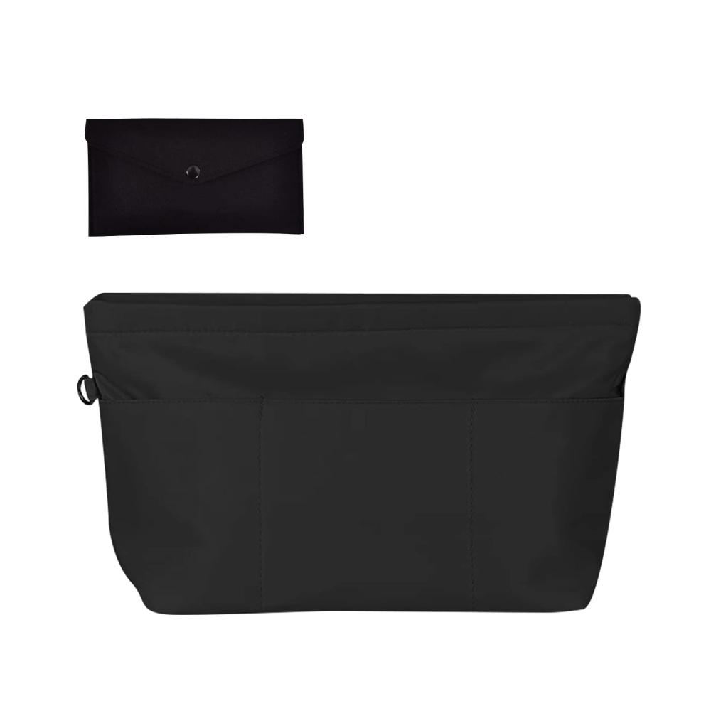 Handtaschen-Organizer BEIIEB 1 Wasserdichter Damen Taschenorganizer aus Nylon mit Geldbörse Schlüsselanhänger & mehreren Fächern - Multifunktionaler Kosmetik-Organizer und Einkaufstasche (Schwarz M
