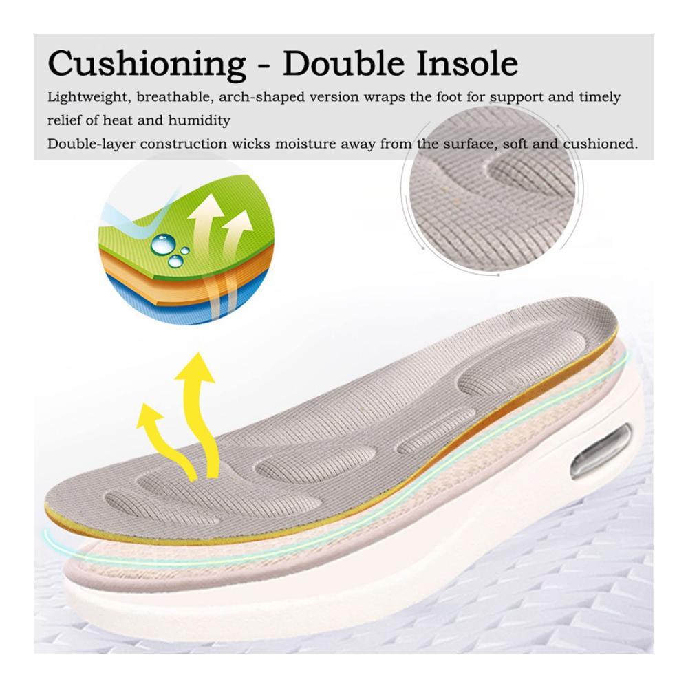 Diabetiker-Wanderschuhe für ältere Damen | Verstellbarer Verschluss Atmungsaktiv Leichtgewicht | Breite X-Wide Passform rutschfeste Sohle Luftkissen-Sneaker für geschwollene Füße & Ödeme