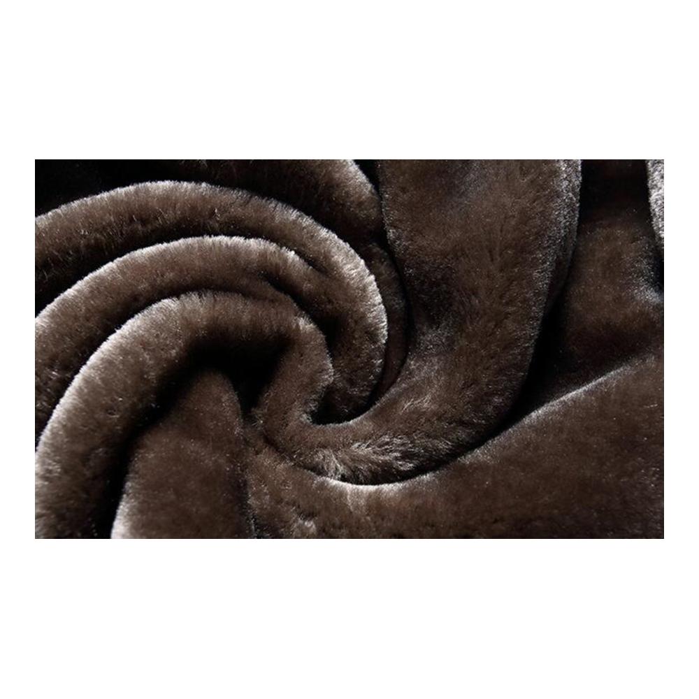 Luxuriöser Herrenmantel mit weichem Waschbär Pelz-Kragen Faux-Leder Winterparka