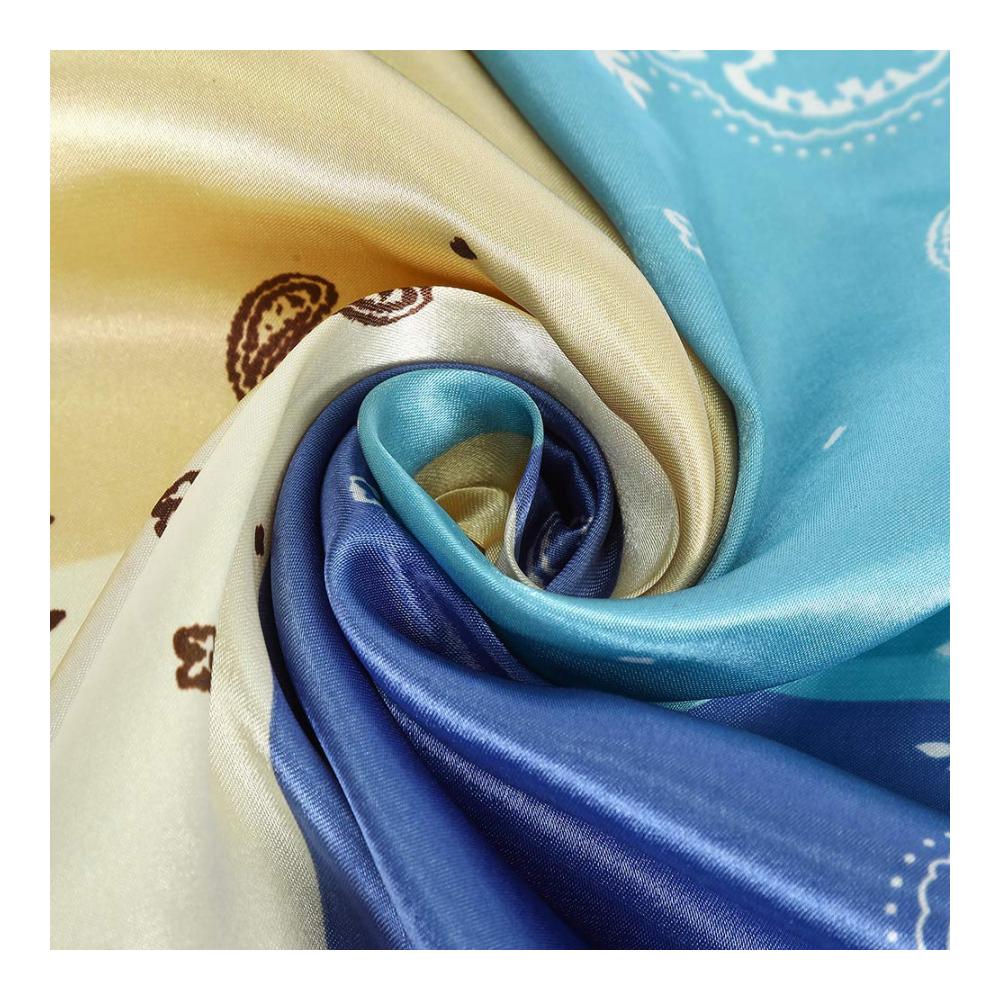 Polyester Bandana Set für Damen - 4er-Pack Kopftücher Vierecktuch Halstuch aus Satin - Stilvolle Accessoires für Mädchen