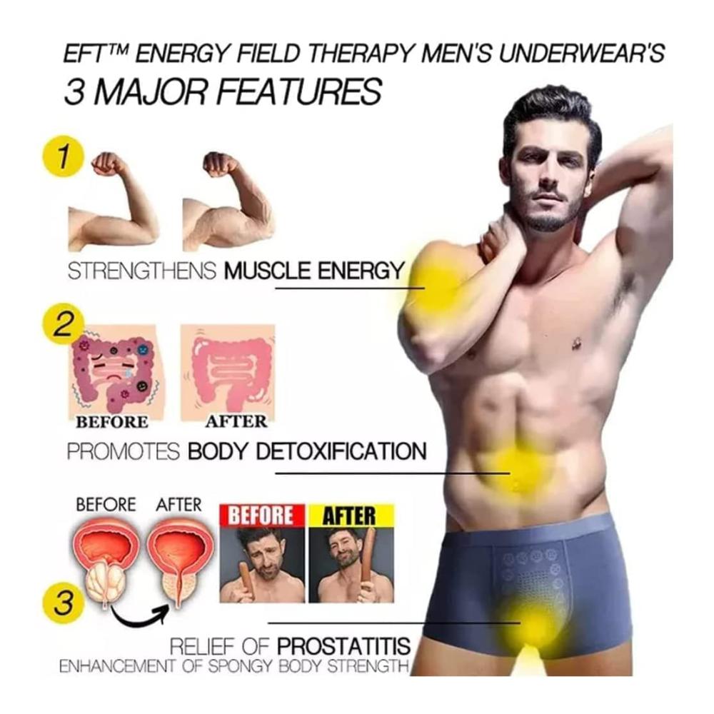 Retroshorts mit EFT-Energiefeldtherapie für Herren Magnetische Fitness Langlebigkeit und Schlankheit in jeder Slim-Unterwäsche