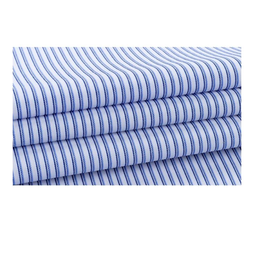 Hellblaues Langarmhemd Herren - Modisches Business-Hemd mit Streifenmuster Slim Fit Knopf Reverskragen für formelle und lässige Anlässe