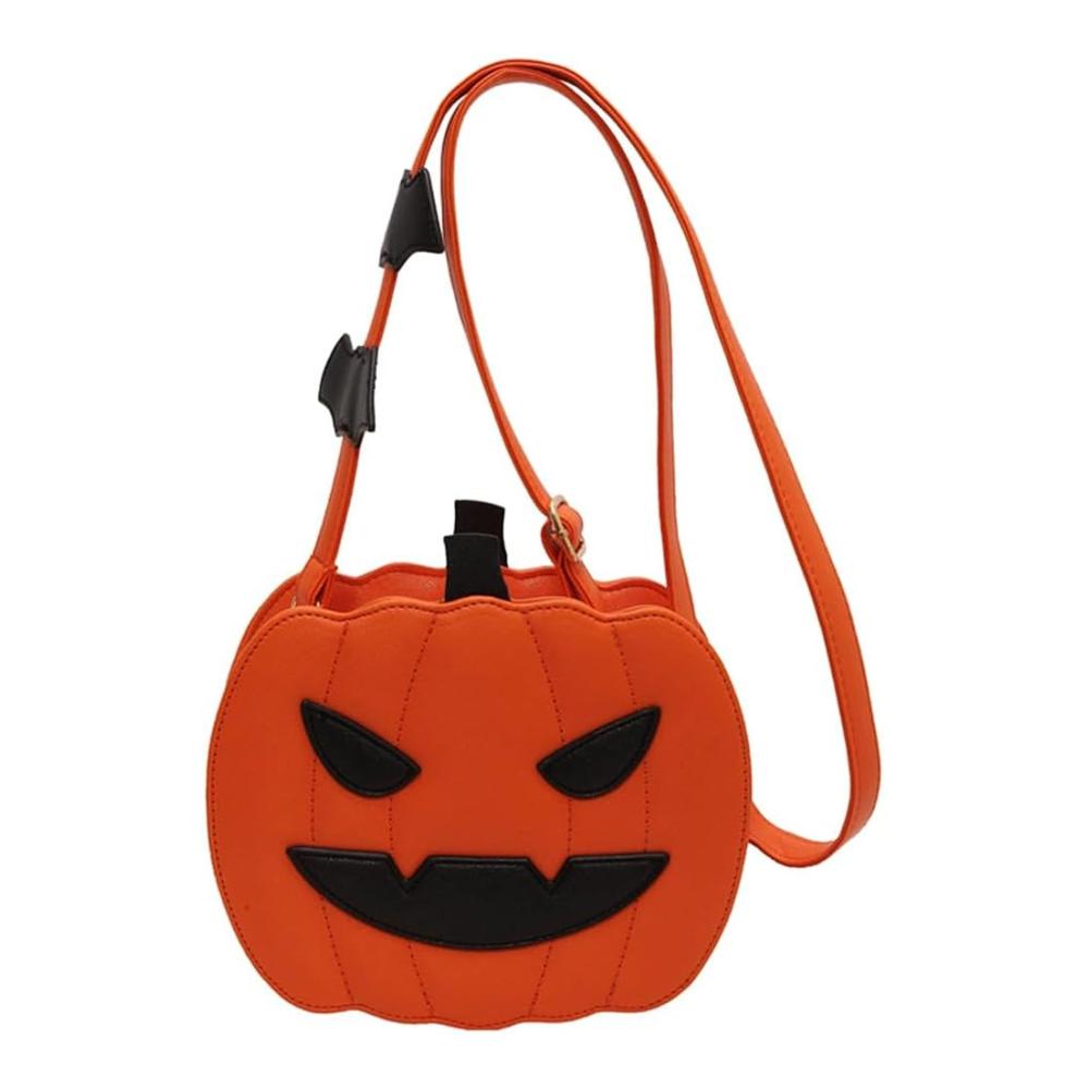 Halloween Umhängetasche mit Fledermausflügeln - Kürbis-Design für Frauen