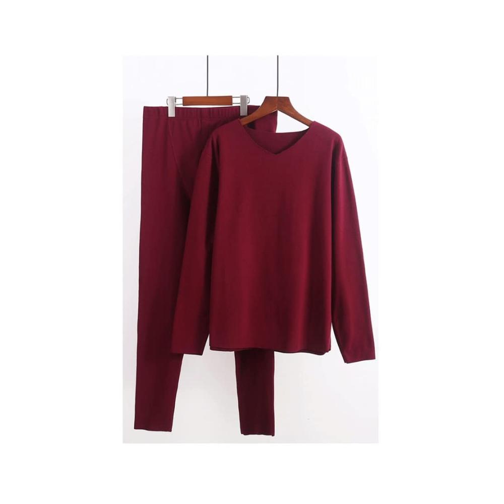 Herren Thermounterwäsche-Set aus deutschem Wende-Fleece für maximale Wärme - ideal für kalte Tage (Purple XX-Large