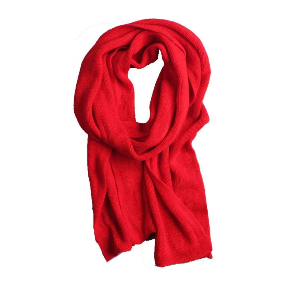 Gestrickter Winter-Kaschmirschal für Herren und Damen - Dick Warm Lang in Schwarz Grau und Rot