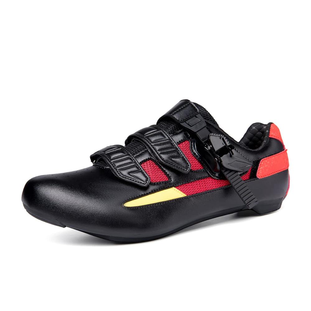 Rennrad-Sneaker mit Klettverschluss und SPD-Pedal - Herren Fahrradschuhe für Outdoor mit Nachtsicherheitslichtern