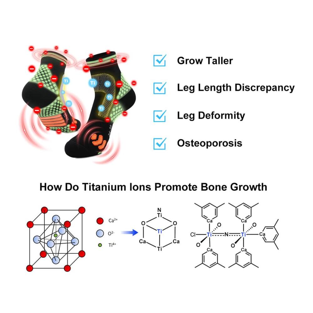 HIGHERSOCKS 2023 - Ferninfrarot Schörl Titan-Ionen Leistungsstarke Unisex-Socken (2 Paare Weiß L