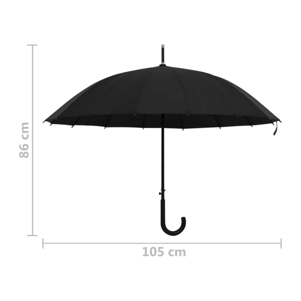 Automatischer Regenschirm schwarz 105 cm - Stockschirme für stilvollen Wetterschutz