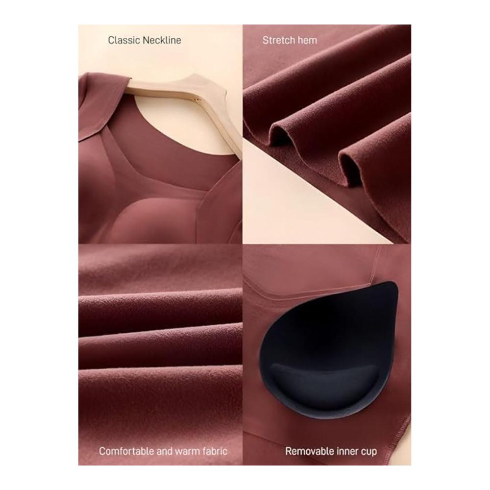 Invisible Thermal Sport-BH mit Hyaluronsäure - Hochwertige Hautpflege Ultra-dünn Warm und Spurlos - Dehnbares Material für unsichtbaren Komfort