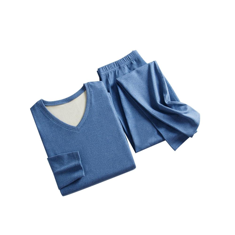 Winterliche Wärme Herren Thermounterwäsche Set mit Innenfleece für Ski Lauf Fahrrad - Atmungsaktiv Weich Baumwolle Leggings für Fußball & Outdoor