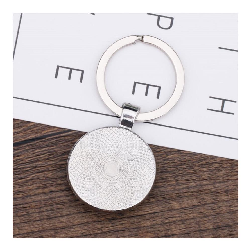 Chinesische Yin Yang Tai Chi Schlüsselanhänger - Exquisites Damen Zubehör mit Panda Katze Fußabdruck Zeit & Edelstein - Kleines Geschenk in einzigartigem Stil