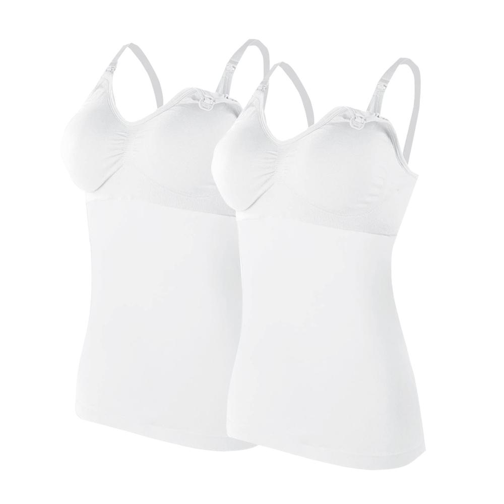 Integriertes BH-Top & Still-Tanktops Umstands-Tops für Frauen mit Mutterschaftsfunktion inklusive 4 Einweg-Stilleinlagen