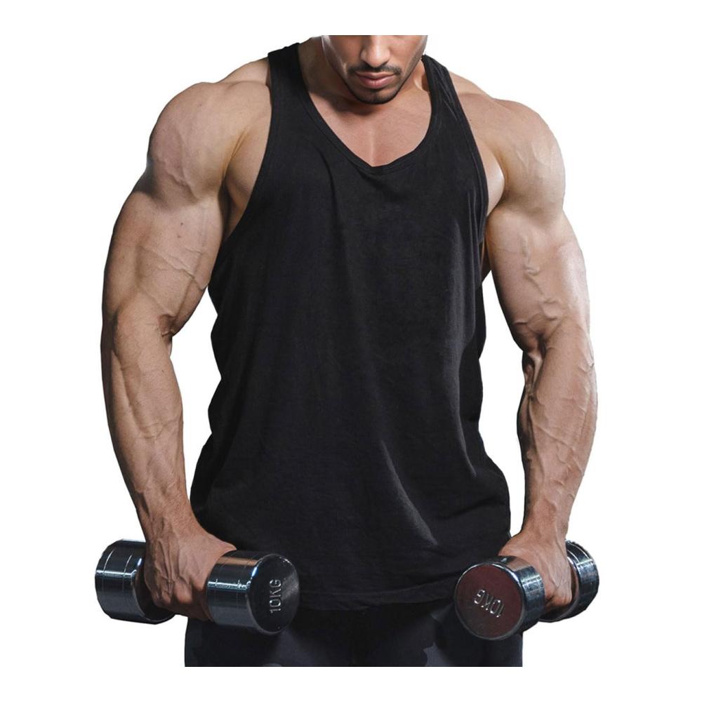 Herren Sport Stringer Tank Top für Bodybuilding und Fitnessstudio - Quick Dry Ideal für Tägliches Training