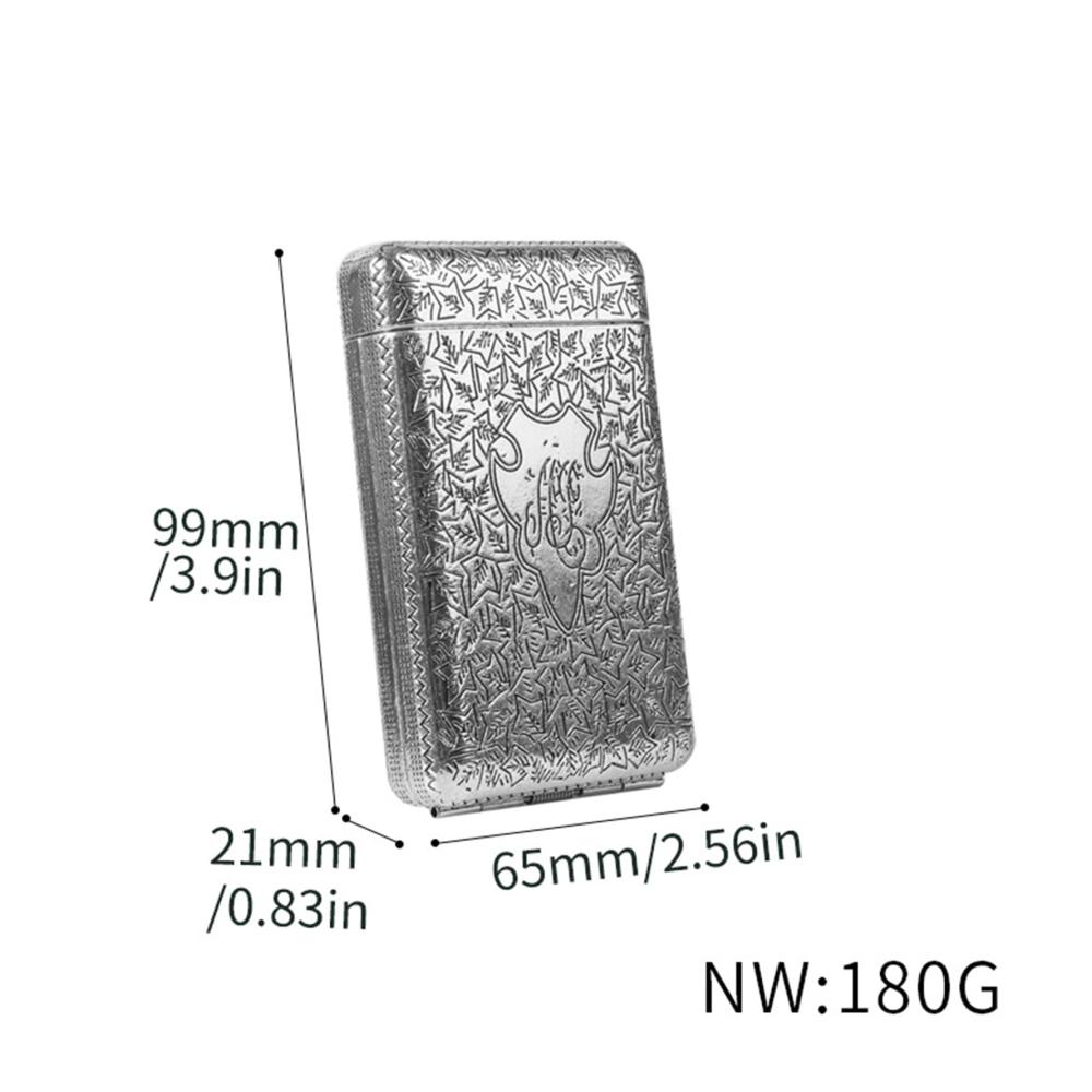 Metallenes Zigarettenetui aus DREI offener Legierung - Kreativ geschnitztes Design ultradünn für Männer europäisches Klassik Etui - Ideales Rauchergeschenk