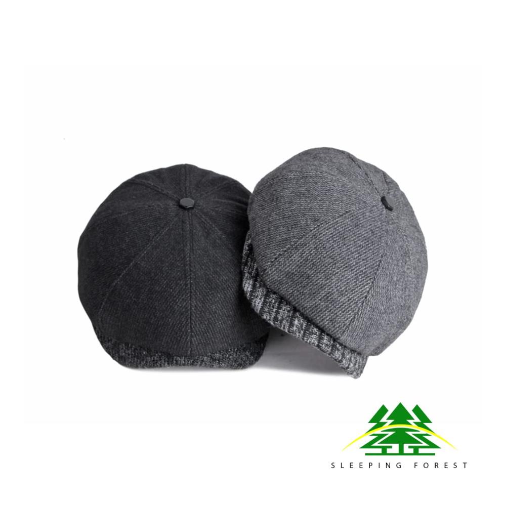 Schirmmützen Sleeping Forest Newsboy Mütze - Stilvoll und Warm mit Ohrenklappen für Damen und Herren