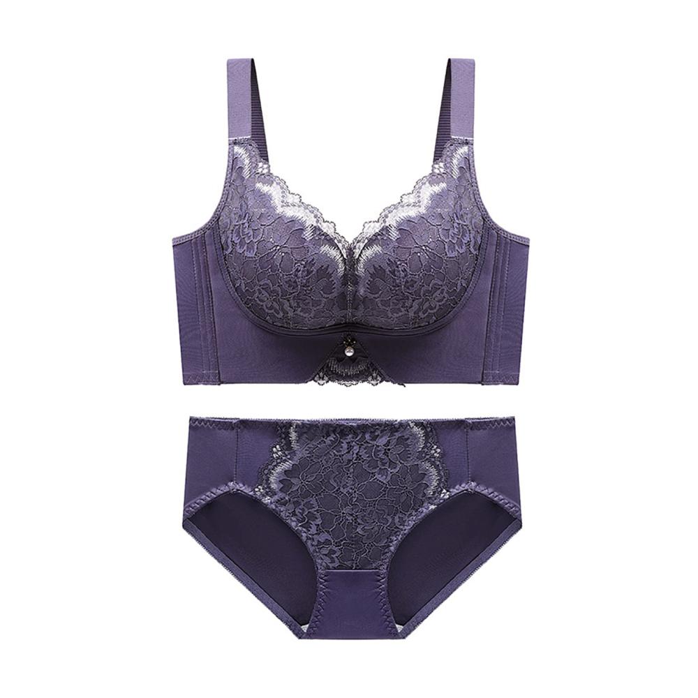 Verführerisches Damen-Dessous-Set Spitzen-BH und Panty in Größe D 34/75AB - Zweiteilige Sexy Unterwäsche mit Stil