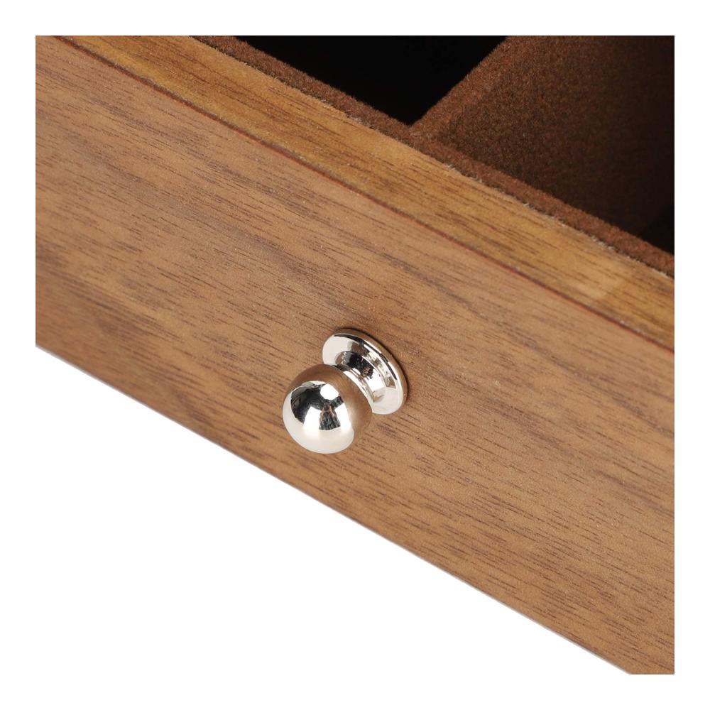 12-Fächer Holz Brillenetui für Damen und Herren - Sonnenbrillen Organizer und Display-Box - Doppellagige Aufbewahrungsbox als perfektes Weihnachtsgeschenk