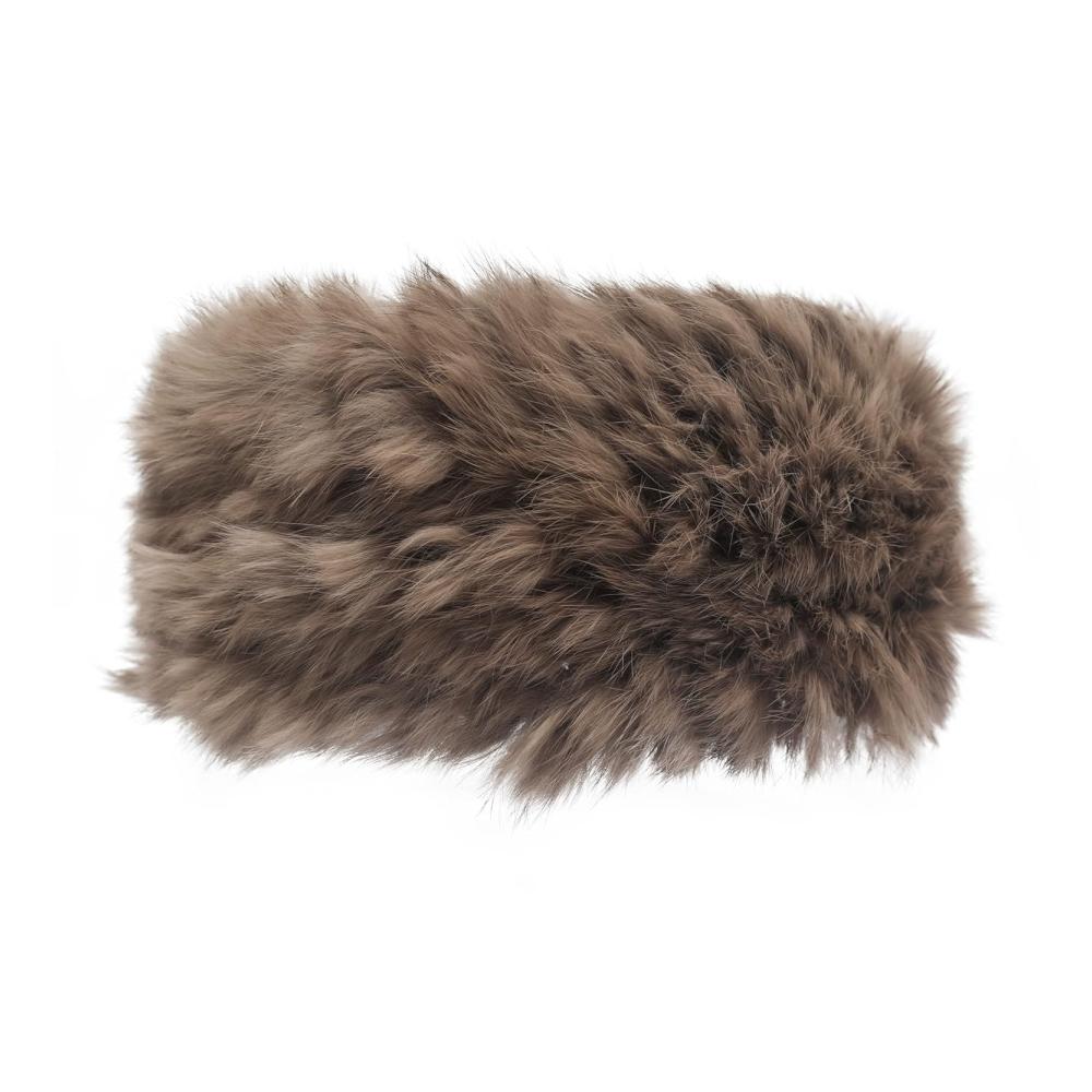 Damen Stirnband Kunstpelz Ohrenschützer - Schlichtes Braun Wintermode