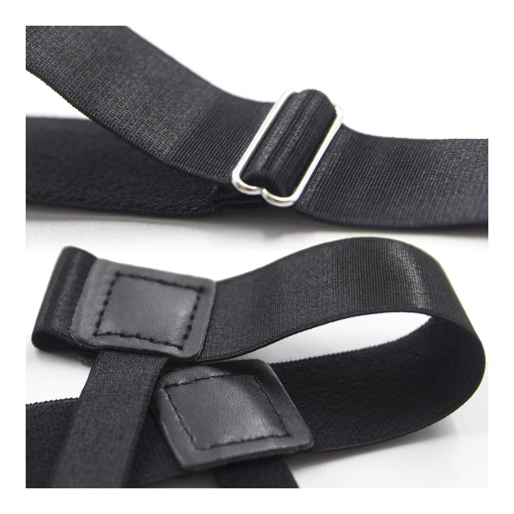Hosenträger STAY GENT Shirt Stays Hemdhalter Herren 2 Paar(4 Stück) - Rutschfester Halt für ein makellos sitzendes Hemd in Schwarz