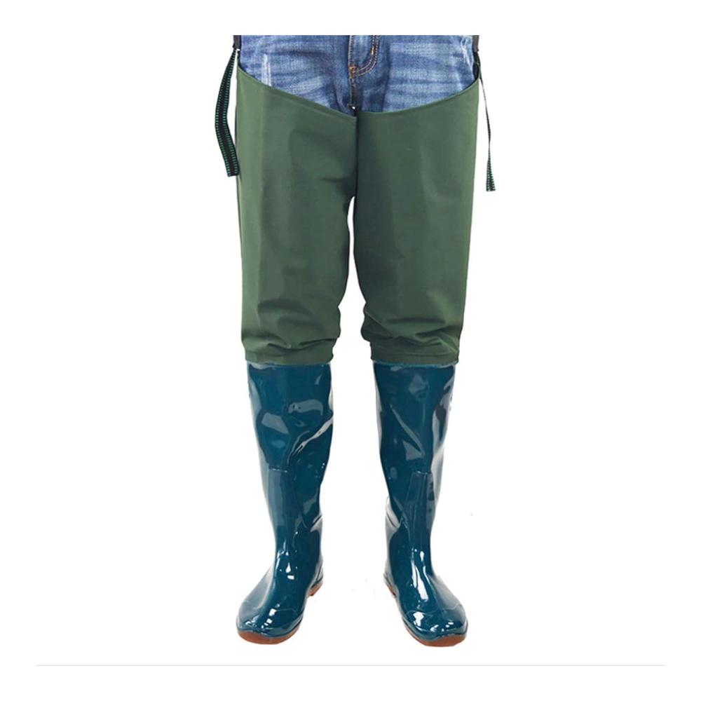 Multifunktions-Outdoor-Stiefel Wasserdichte Überknie-Angelstiefel mit weicher PVC-Sohle und atmungsaktivem Nylon – Blau Größe 41 EU