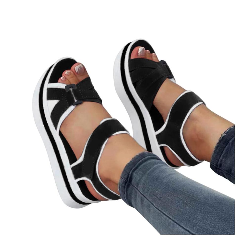 Damen Flatform-Sandalen Trendige Strandbegleiter mit Verschleißfestigkeit und dicker Sohle