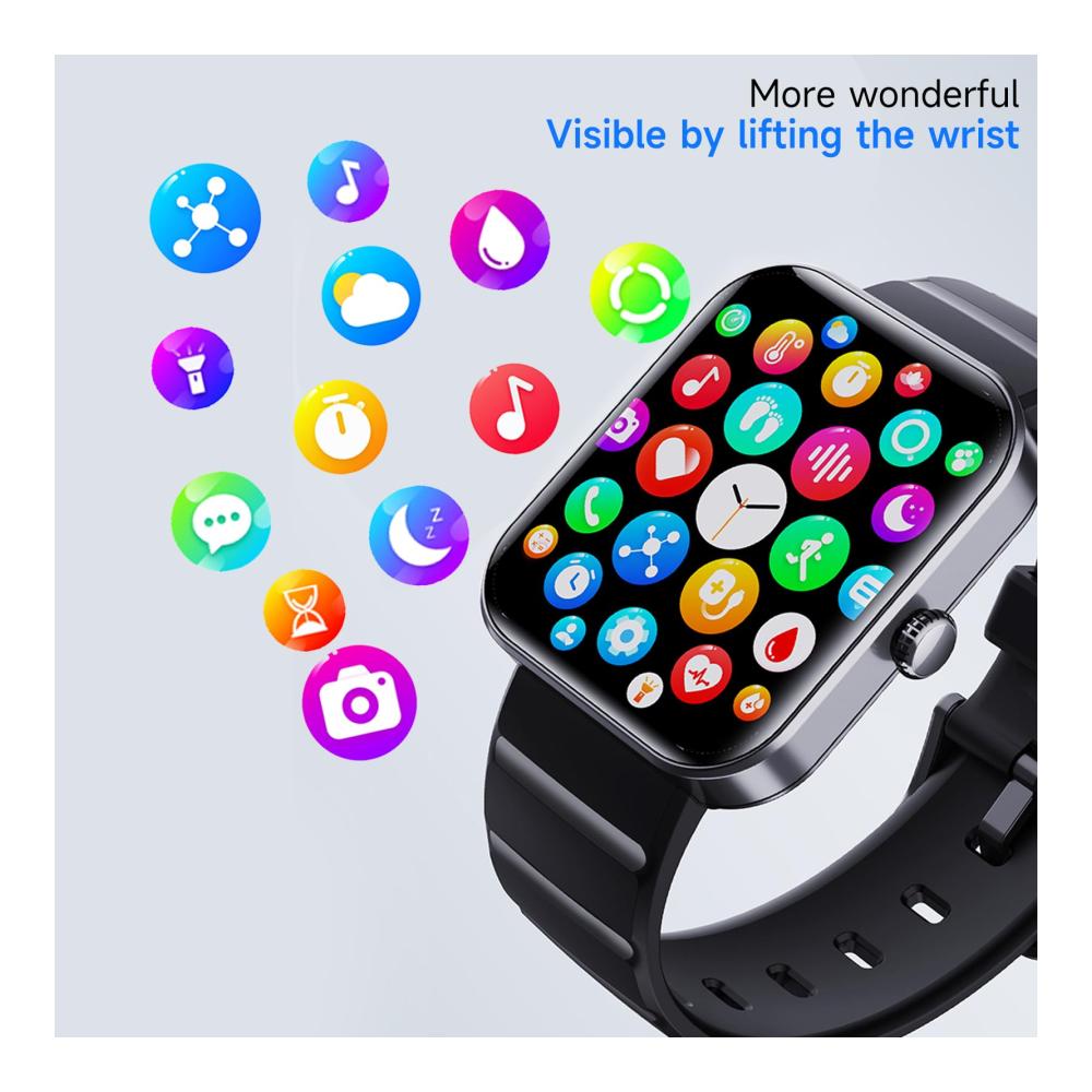 Fashion Smartwatch mit schmerzfreier Blutzuckerüberwachung | Bluetooth-Herzfrequenz Körpertemperatur Blutdruck Sauerstoffmessung | Sportuhr für Männer und Frauen (Gold