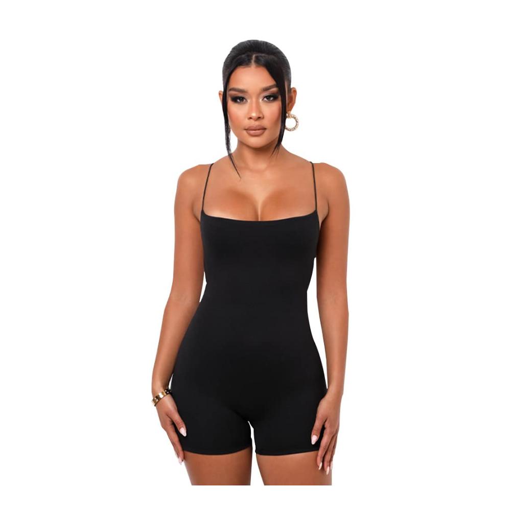 Jumpsuits TOEECY Damen - Rückenfreier Bodysuit Kurz - Sexy Sommer Overall für Yoga und Workout