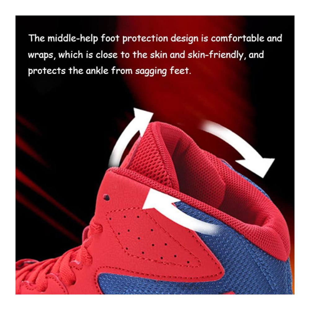 Professionelle Boxschuhe für Gewichtheben Wrestling Powerlifting & Bodybuilding – Stabile Squat-Schuhe mit optimaler Fußarbeit Flexibilität und Atmungsaktivität für Herren und Damen (Größe 36-46