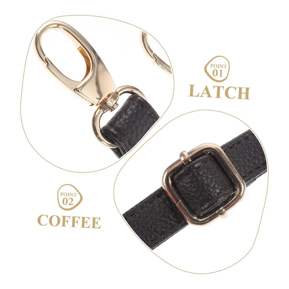 Verstellbarer Schultergurt für Umhängetaschen - Ersatztasche mit Schräggurt 2cm in Kaffee-Farbe