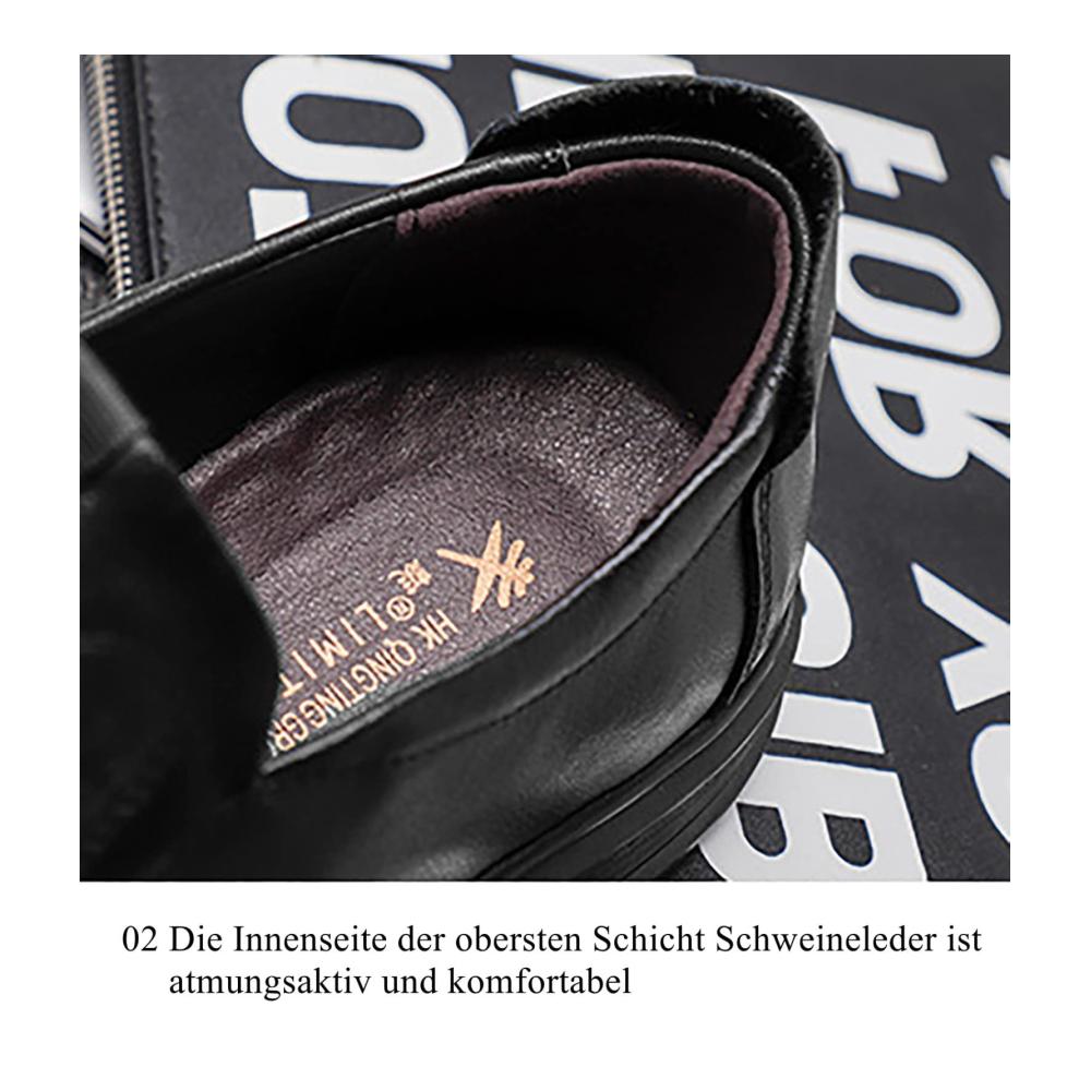 Klassischer Herrenschuh Eleganter Business-Halbschuh aus Leder Größe 48 mit Gummisohle