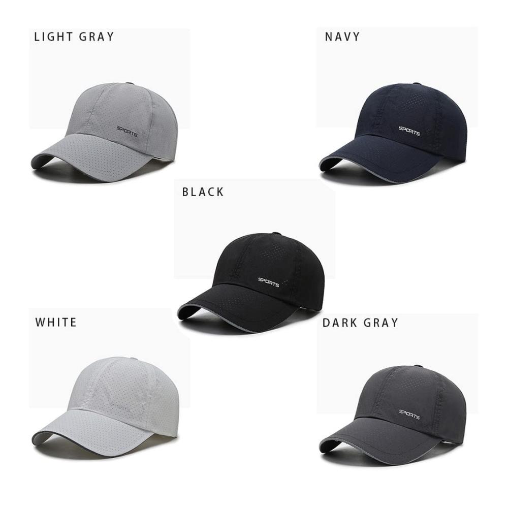 Baseball Caps Herren - Quick Dry Leicht & Faltbar mit Reflektierenden Streifen - Unisex Sportmütze