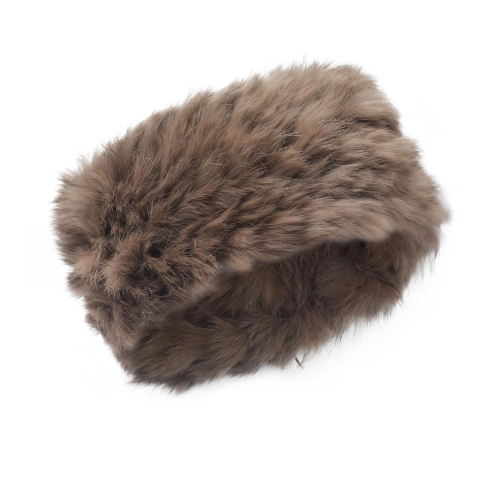 Damen Stirnband Kunstpelz Ohrenschützer - Schlichtes Braun Wintermode