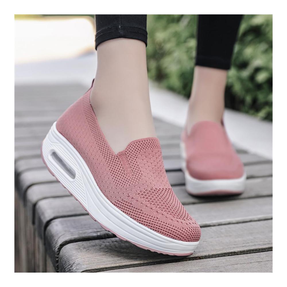 Orthopädische Damen-Sneaker Leichte Fitsshoes mit Luftkissen Fußgewölbeunterstützung und Slip-On-Design