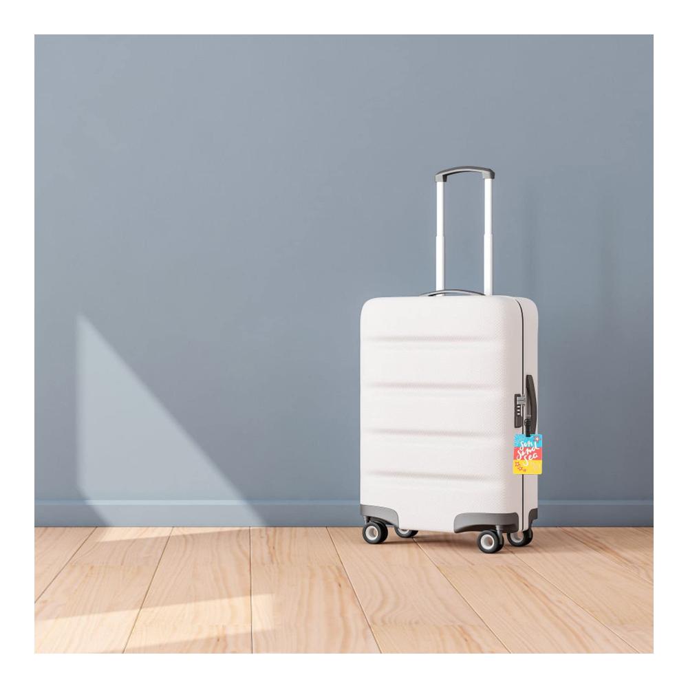 40er-Set Koffer- und Taschenanhänger - Bunte Strandmotive Gepäckanhänger mit Labels