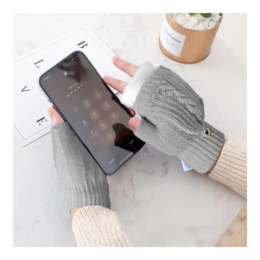 Beheizbare USB-Handschuhe für Damen und Herren – Winterhandschuhe mit Heizung für warme Hände – Voll- und Halbfinger-Beheizte Handschuhe für Touchscreen-Laptops – Waschbare Handwärmer-Fäustlinge