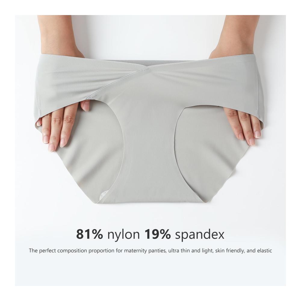 Umstandsmode Damen Höschen - 5er Pack Nahtlose Hipster Unterhosen für Schwangere mit Seidig Glatter Oberfläche Ideal für Schwangerschaft und Postpartum Slip