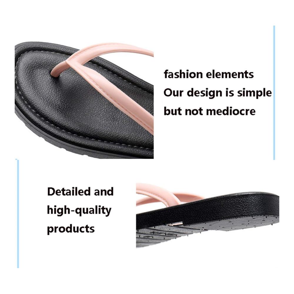 Zehentrenner Damen - Modische Flip-Flops und Slides für Strand Bad und Schwimmbad - Bequeme Hausschuhe in Weiß (Größe 38