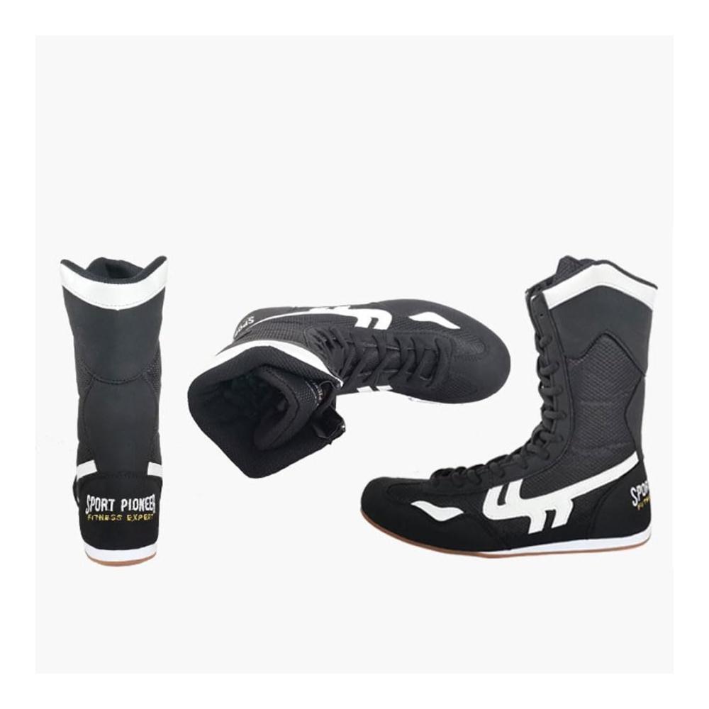 Unisex High-Top Boxschuhe für Training & Kampfsport | Atmungsaktiv & Stützend | Ideal für Boxen Thai Taekwondo | Größen 35-46EU