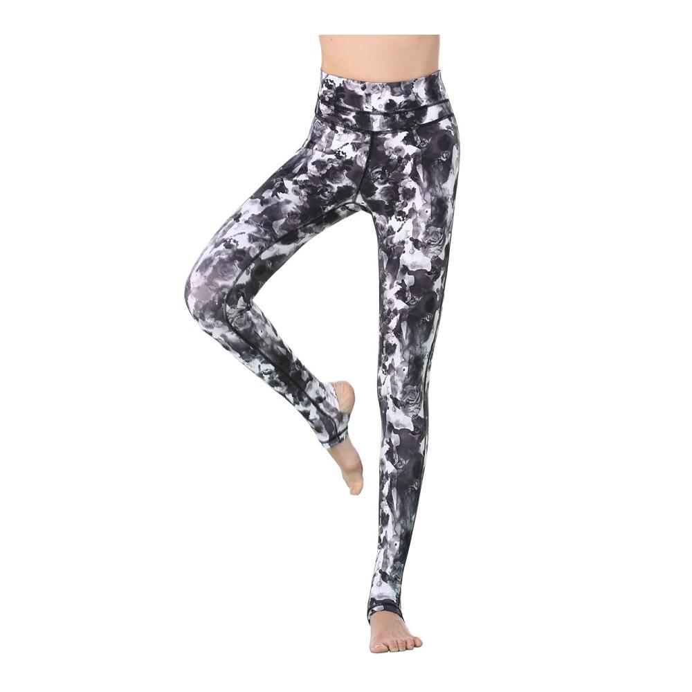 Sommer Fitnesshosen Damen - Hochwertige Yoga Kleidung mit dünnem Schnitt professionellem Hüftheben Stretchdruck und High Waist für Laufsport - Damen Stepphose