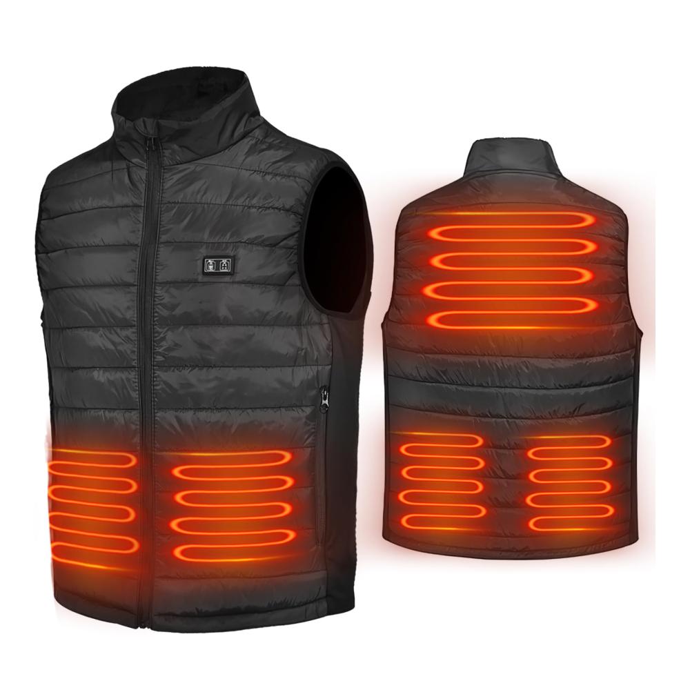 Beheizte Herrenweste mit 3-Stufen-Heizmodus waschbar - Ideal für Winter Outdoor-Aktivitäten Wandern Skifahren - Batterie nicht enthalten