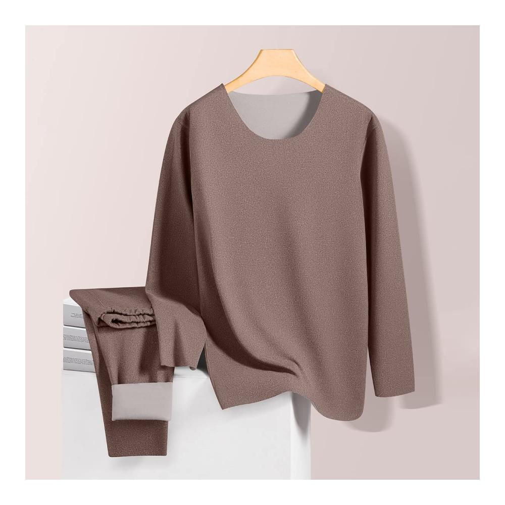 Herren Thermo-Unterwäsche-Set - Ultraweiche Basisschicht für Kaltes Wetter - Tops & Leggings in Braun