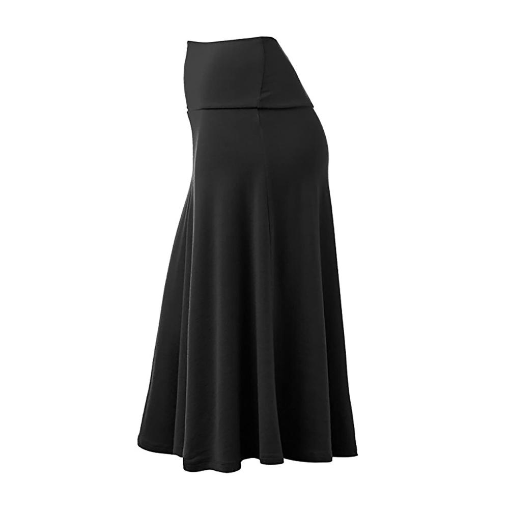 Maxirock Damen Eleganter A-Linien Faltenrock mit Hoher Taille - Stretcharm und Stylish für Tägliches und Freizeit