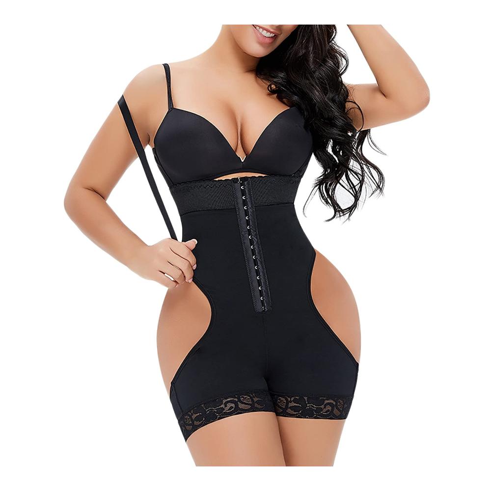 Bodys Shapewear Damen Taille Trainer Formendes Korsett Hohe Taille Body Shaper - Schwarz Größe 3XL