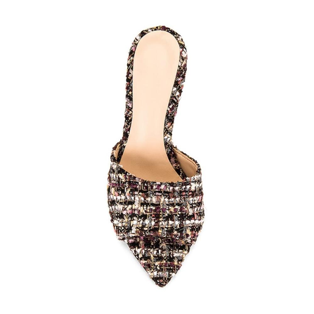 Damen-Stilettos Elegante High Heels mit Offenen Zehen Rückenfreie Hausschuhe und Multicolor-Optionen - Größe EU(CN) 43/US12