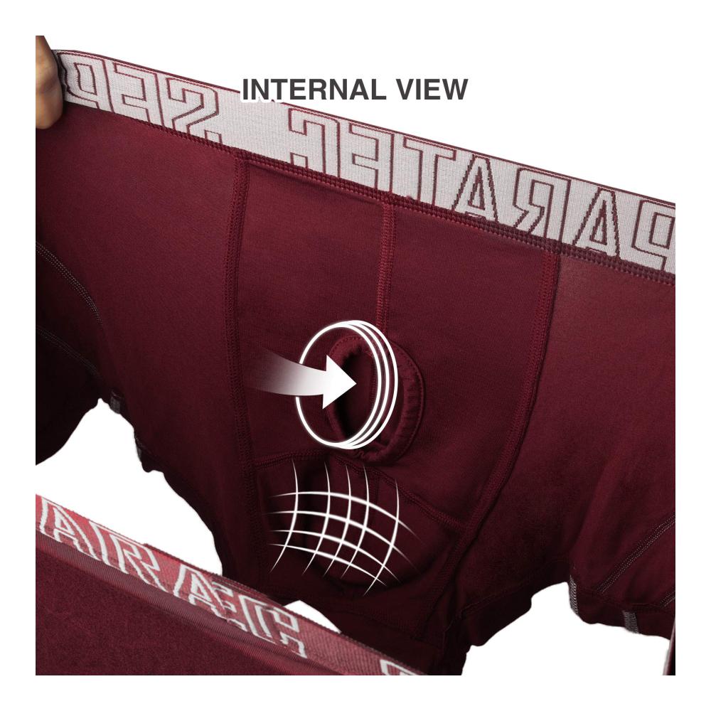 Retroshorts Separatec Herren Boxer Slips aus Glattem Bambus Rayon - 3er Pack Stilvolle Boxershorts mit Getrennten Beuteln - Mehrfarbige Trunks für Komfort und Eleganz