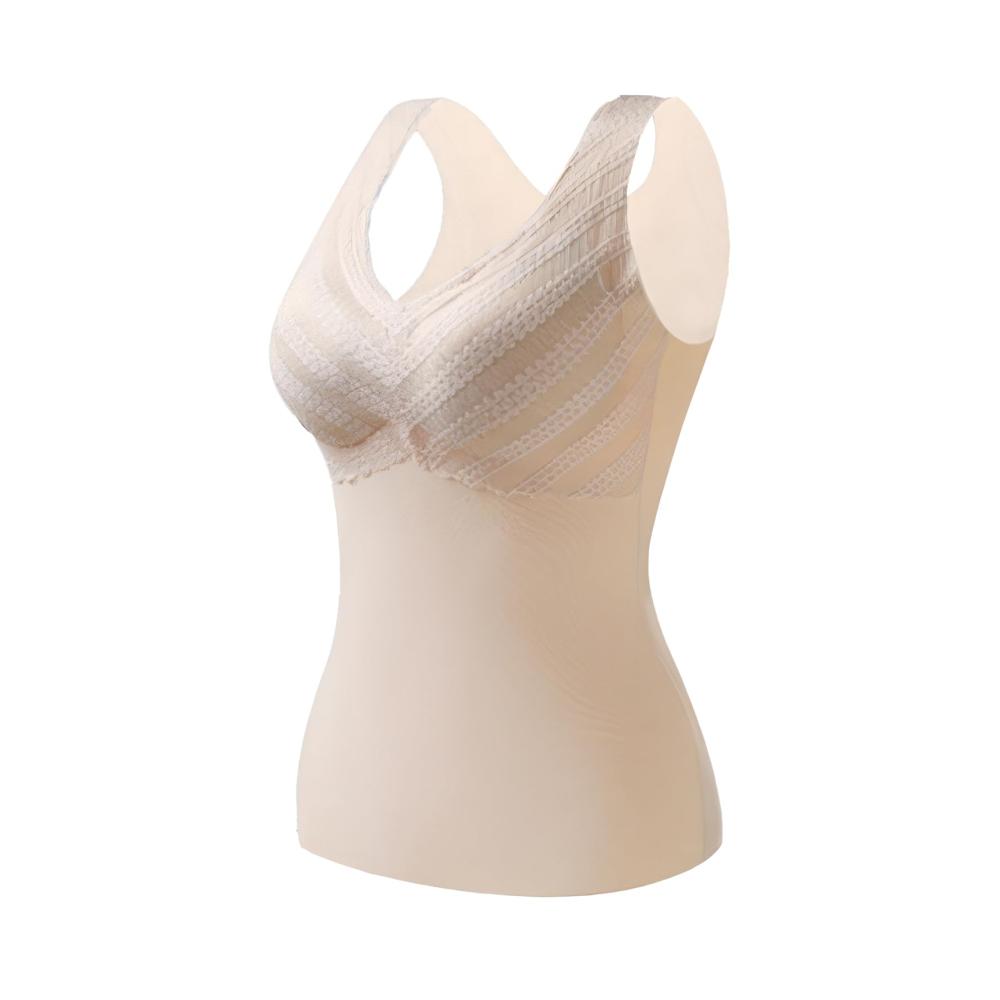 Damen Tank Top mit Integriertem BH - 2-in-1 Thermounterwäsche für Formende Eleganz