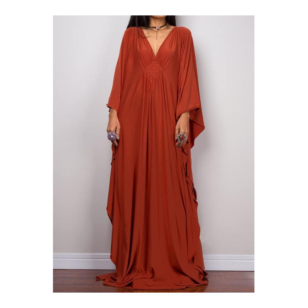 Damen Pareos & Strandkleider Boho Maxikleid Eleganter Kaftan & Sommer Poncho - Badeanzug Cover Ups